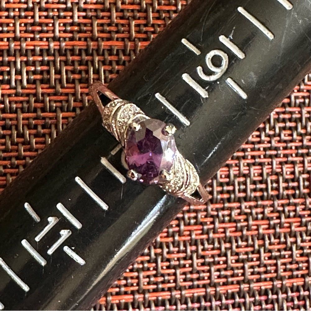 Fragrant Jewels Purple Gemstone Silver Ring